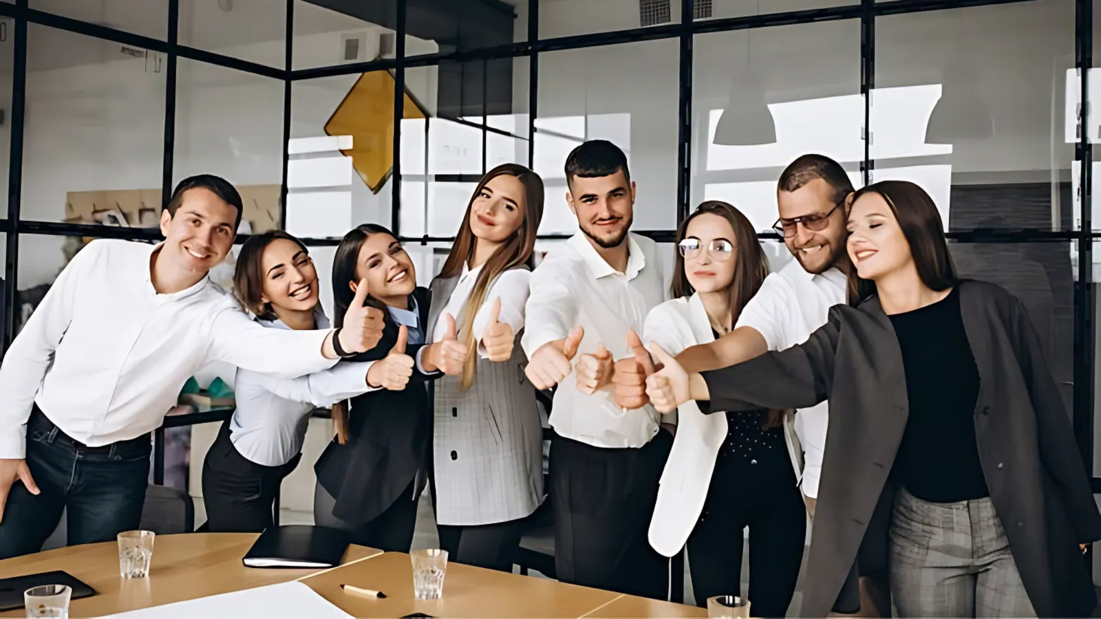 Equipe de colaboradores com plano empresarial